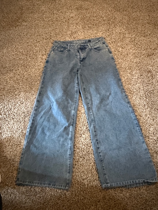 J for Justify Denim - J for Justify Light Blue Wide-Leg Jeans with cherry and bow detail